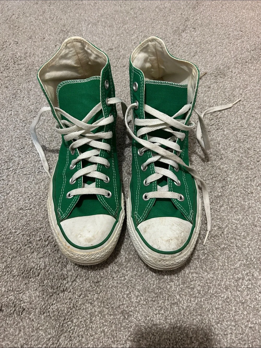 Green Converse High Top Chuck Taylor Sneakers